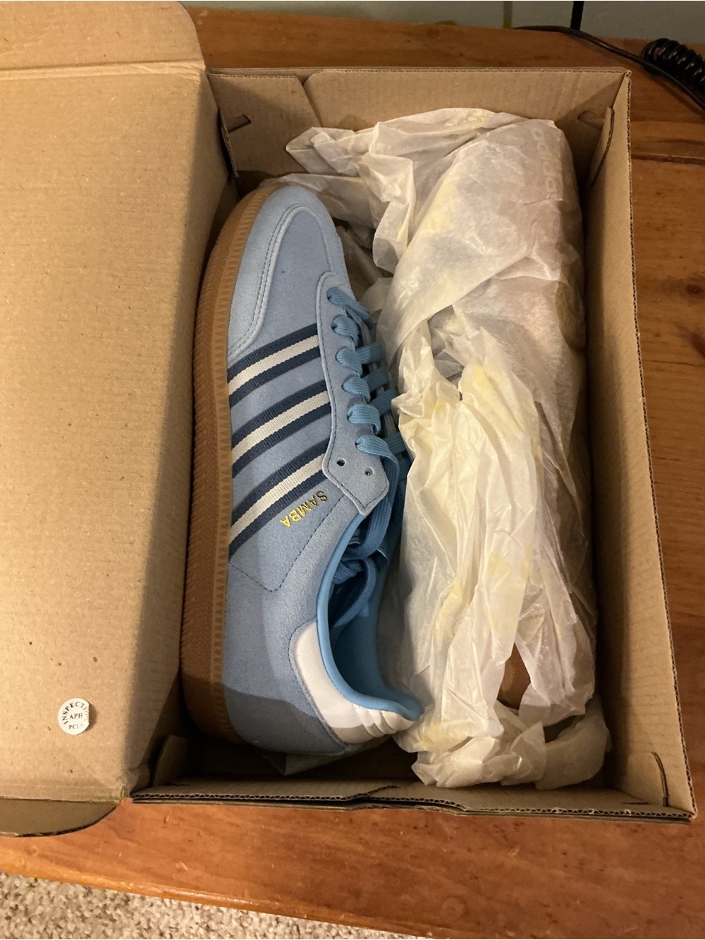Adidas Samba OG FIFA JP94944 Light Blue youth 7 women’s 8. Brand New with tags